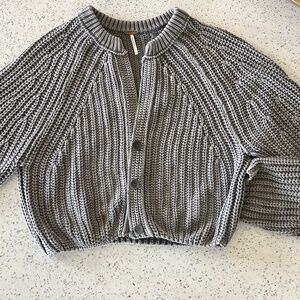 Free People Sweet Nothing slouchy/relaxed/cropped cardigan size L